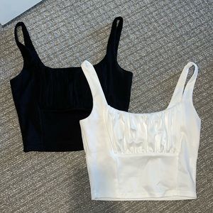 Black and White Corset Tops